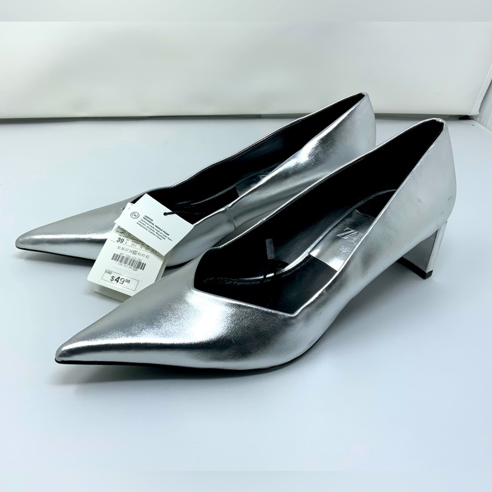Zara silver heels